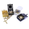 High-end prayer bead gift box made of metal zinc alloy, metal leaky packaging box, necklace gift box details Picture